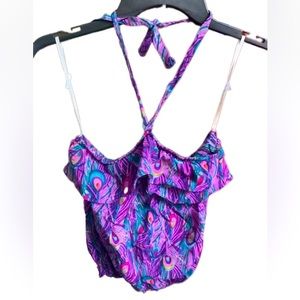 Crop Style Tube Top With Adjustable Neck String Size S/P